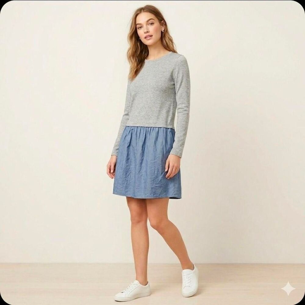 J.crew Women's Blue and Grey Casual-dresses
